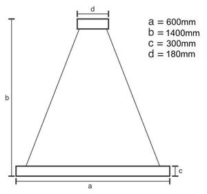 Lampadario di cristallo a LED dimmerabile su una stringa LED/80W/230V + telecomando