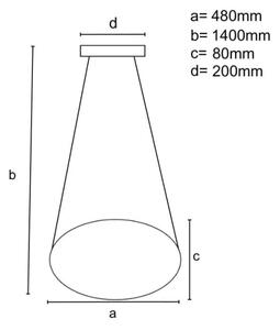 Lampadario a sospensione con filo LED dimmerabile LED/40W/230V 3000-6500K nero + telecomando