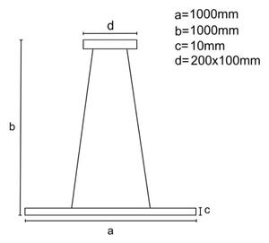 Lampadario a sospensione con filo LED dimmerabile LED/40W/230V 3000-6500K nero + telecomando