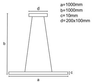 Lampadario a sospensione con filo LED dimmerabile LED/40W/230V 3000-6500K cromo + telecomando