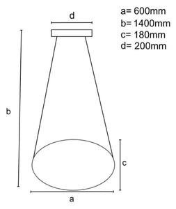 Lampadario a sospensione con filo LED dimmerabile LED/70W/230V 3000-6500K nero + telecomando