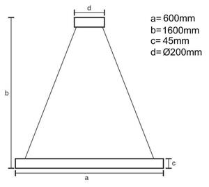 Lampadario a sospensione con filo LED dimmerabile LED/85W/230V 3000-6500K + telecomando