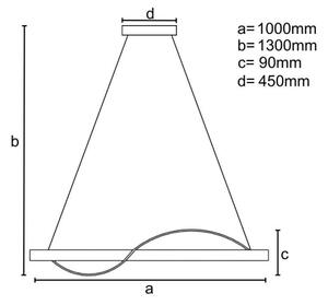 Lampadario a sospensione con filo LED dimmerabile LED/70W/230V 3000-6500K + telecomando