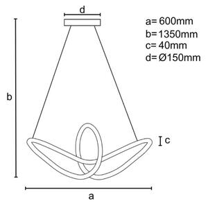 Lampadario a sospensione con filo LED dimmerabile LED/25W/230V 3000-6500K + telecomando