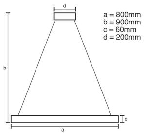 Lampadario a sospensione con filo LED dimmerabile LED/110W/230V 3000-6500K + telecomando