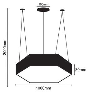 Lampadario LED a sospensione con filo LED/100W/230V 4000K diametro 100 cm