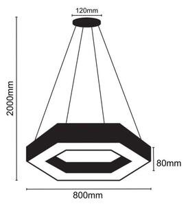 Lampadario LED a sospensione con filo LED/40W/230V 4000K diametro 80 cm