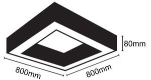 Plafoniera LED LED/55W/230V 4000K 80x80 cm