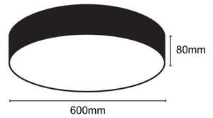 Plafoniera LED dimmerabile LED/50W/230V 3000-6500K nero + telecomando