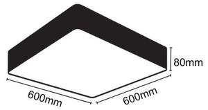 Plafoniera LED LED/65W/230V 4000K 60x60 cm