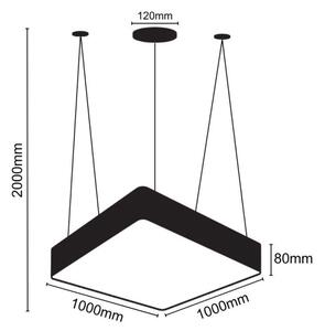 Lampadario LED a sospensione con filo LED/170W/230V 4000K 100x100 cm