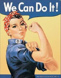 Targa in metallo Rosie The Rivetor - we can do it