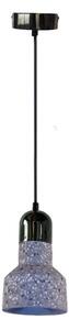 Lampadario a sospensione con filo TERRAZZO 1xE27/60W/230V diametro 12 cm grigio