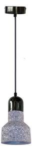 Lampadario a sospensione con filo TERRAZZO 1xE27/60W/230V diametro 12 cm grigio