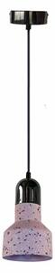 Lampadario a sospensione con filo TERRAZZO 1xE27/60W/230V diametro 12 cm rosso