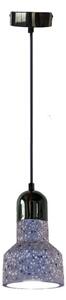 Lampadario a sospensione con filo TERRAZZO 1xE27/60W/230V diametro 12 cm grigio