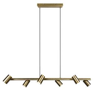 Trio - Lampadario a cavo MARLEY 6xGU10/35W/230V ottone