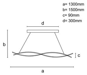 Lampadario a sospensione con filo LED dimmerabile LED/80W/230V 3000-6500K + telecomando