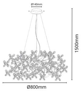Lampadario di cristallo a sospensione 16xG9/40W/230V colorato
