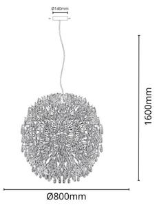 Lampadario di cristallo a sospensione 24xG9/40W/230V oro