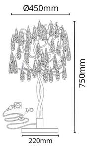 Lampada da tavolo di cristallo 5xG9/40W/230V oro