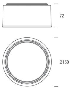 LED2 - Plafoniera LED BUTTON LED/17W/230V argento