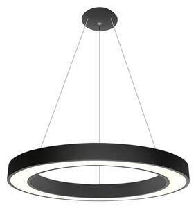 LED2 - Lampadario LED su filo SATURNO LED/80W/230V 3000K d. 80 centimetri nero