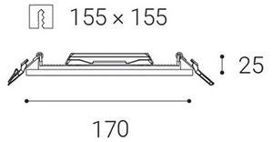 LED2 - Luce da bagno da incasso LED SLIM LED/15W/230V IP43 CRI 90