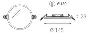LED2 - Luce da bagno da incasso LED SLIM LED/10W/230V IP43 CRI 90