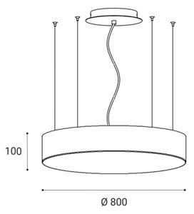 LED2 - Lampadario LED dimmerabile su filo MONO LED/100W/230V