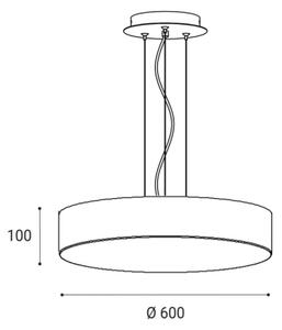 LED2 - Lampadario LED dimmerabile su filo MONO LED/60W/230V