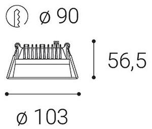 LED2-LED Lampada da incasso bagno dimmerabile ZETA LED/10W/230V 3000K IP44