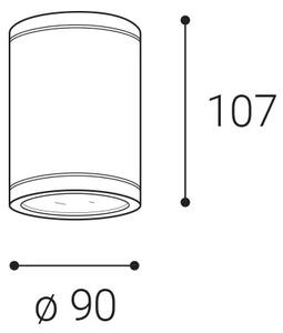 LED2-LED Faretto da esterno TUBO LED/10W/230V IP65 3000K/4000K/5700K nero