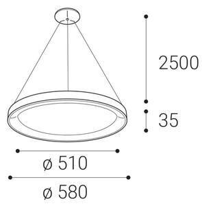 LED2 - Lampadario a LED su una stringa BELLA LED/48W/230V 3000K/4000K bianco