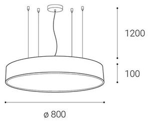 LED2 - Lampadario LED dimmerabile su una stringa MONO LED/100W/230V 3000K/4000K nero