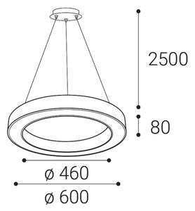 LED2 - Lampadario LED dimmerabile su una stringa SATURN LED/50W/230V 3000K/4000K bianco