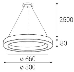 LED2 - Lampadario LED dimmerabile su una stringa SATURN LED/60W/230V 3000K/4000K bianco