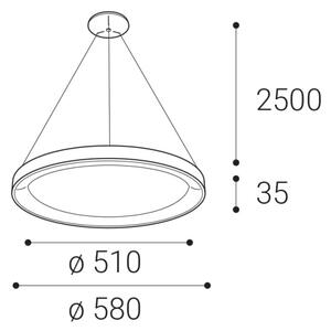 LED2 - Lampadario a LED su una stringa BELLA LED/48W/230V 3000K/4000K nero