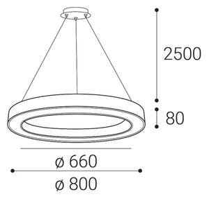 LED2 - Lampadario LED dimmerabile su una stringa SATURN LED/60W/230V 3000K/4000K nero