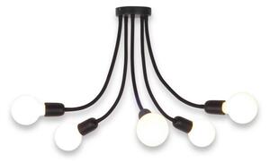 Top Light Galileo 5 C - Lampadario a sospensione con supporto rigido 5xE27/40W/230V nero