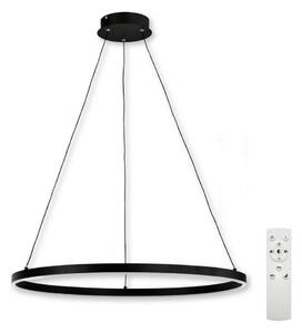 Top Lampada - Lampadario a sospensione con filo LED dimmerabile LED/30W/230V nero + telecomando