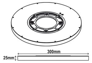 Top Lampada - Plafoniera LED REVIT LED/24W/230V diametro 30 cm bianco