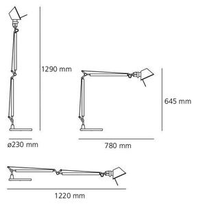 Artemide AR A004430+AR A005330 COMPLETO - Lampada da tavolo TOLOMEO 1xE27/70W/230V