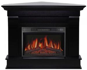 Casa Padrino Caminetto elettrico angolare Barocco LED nero 110 x 70 x h. 90,6 cm