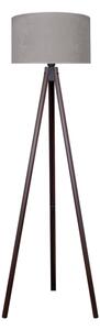 Brilagi - Lampada con piedistallo VELVET 1xE27/60W/230V wenge/grigio