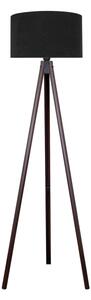 Brilagi - Lampada con piedistallo VELVET 1xE27/60W/230V wenge/nero