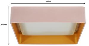 Brilagi-LED Plafoniera dimmerabile VELVET SQUARE LED/36W/230V Wi-Fi Tuya + telecomando rosa