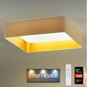 Brilagi-Luce LED dimmerabile VELVET SQUARE LED/36W/230V Wi-Fi Tuya+RC color crema