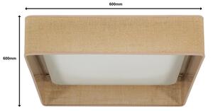 Brilagi-LED Lampada dimmerabile VELVET SQUARE LED/36W/230V Wi-Fi Tuya+telecomando marrone