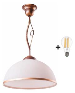 Brilagi - Lampadario a sospensione con supporto rigido LED ANTICO 1xE27/60W/230V patina di bronzo